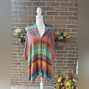 Anthropologie Celia Prado Striped Knit Wrap